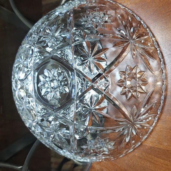 FF 💘 VINTAGE ANCHOR HOCKING GLASS STAR OF DAVID PRESCUT CRYSTAL * - Picture 4 of 4